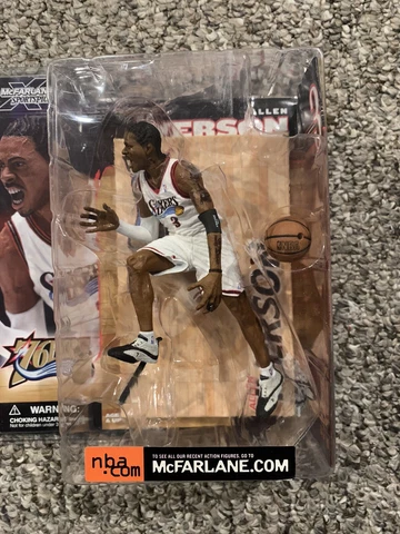 ALLEN IVERSON  #3 Philadelphia 76ers NBA McFarlane Series 1 White Jersey AI Cover