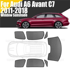 Magnetic Window Sunshade For Audi A6 Avant 2011-18 Mesh Windshield Frame Curtain - Picture 1 of 14