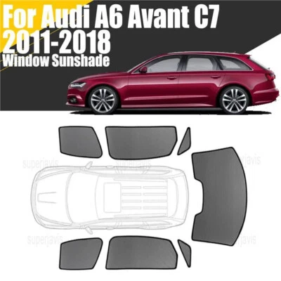 Magnetic Window Sunshade For Audi A6 Avant 2011-18 Mesh Windshield Frame Curtain - Image 1 of 4