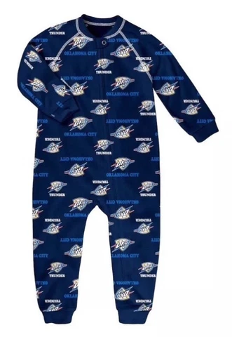 New NWT Oklahoma City Thunder L/S PJs Pajamas Toddler Size 2T adidas Navy Blue Cover