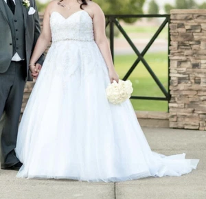 Disney Princess Tiana Strapless Wedding Dress - Picture 1 of 2