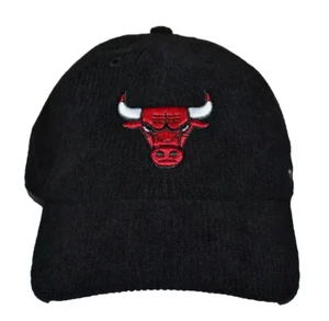 Chicago Bulls Hat Black Corduroy '47 Cord Clean Up Adjustable OSFM - Picture 1 of 4