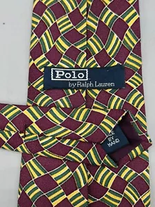 POLO RALPH LAUREN Herren 100 % Seide Krawatte USA Designer Geometrisch L: 58" B: 3,75" - Bild 1 von 11
