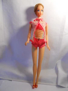Barbie TALKING NAPE CURL on TNT Bend Leg Body 1969 Japan Red OT Shoes - Picture 1 of 9