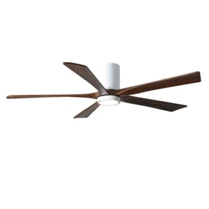 Matthews Fan Irene-HLK 5-Bld 60" Flush Paddle Fan, Wht/Wal - IR5HLK-WH-WA-60 - Picture 1 of 1