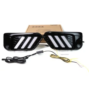 2 Color LED DRL Daytime Running Light Grille Style W/ Turn For BMW X1 F48 16-19 - Picture 1 of 8