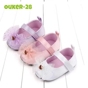 Toddler Girl Newborn Baby Child Shoes Wedding Lace Princess Breathable Slippers - Picture 1 of 11