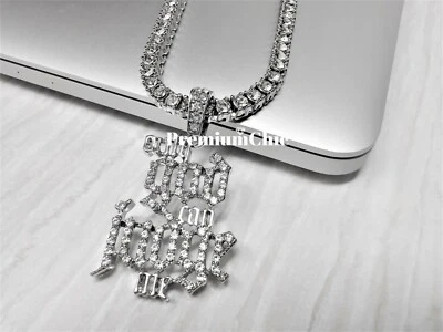 Colgante SOLO DIOS PUEDE JUZGARME con cuerda o cadena de tenis collar enchapado circonita cúbica joyería Foto 1 de 4