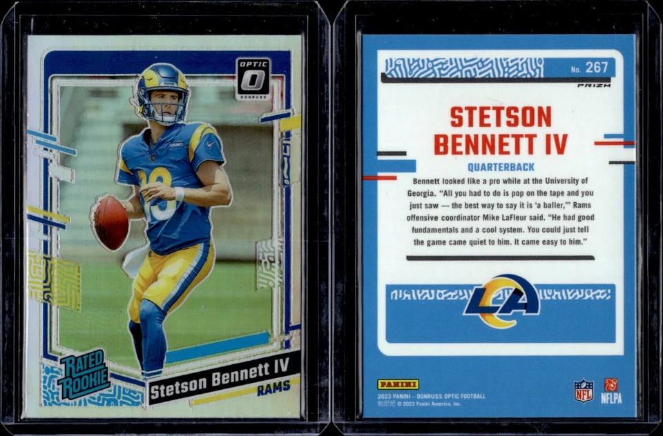 2023 Panini Donruss Optic Holo Prizm Rated Rookie #267 Stetson Bennett IV - Image 1 of 1