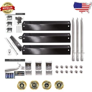 Durable Porcelain Steel Heat Plates & Hanger Brackets for Chargriller 3000, 5050 - Picture 1 of 9