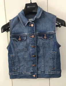 OLD NAVY Girl's Light Wash Denim Button Down Sleeveless Jean Jacket Vest L 10-12 - Picture 1 of 12