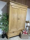 Gorgeous Antique Pine 2 Door Wardrobe Armoire Larder Style With Drawers