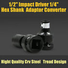 1/2" Impact Driver 1/4" Hex Shank Quick Release Bit Socket Adaptor Converter