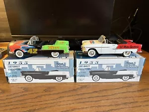 2-1955 CHEVROLET 1/25 RACING CHAMPIONS BANKS W/KEY KYLE PETTY+NC MOTORS NIB RARE - Picture 1 of 15