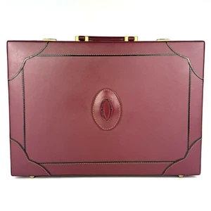 Cartier Briefcase Vintage Mastline Gold hardware Bordeaux - Picture 1 of 24