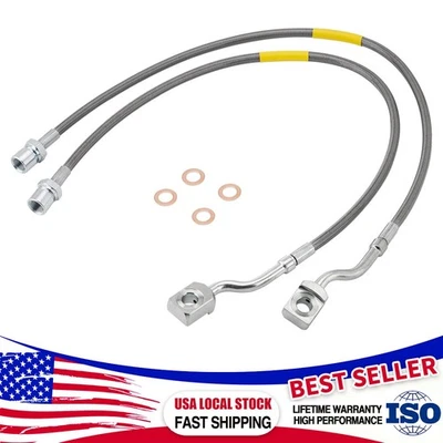 2 PCS Front Brake Lines 89370 For Chevy Silverado GMC Sierra 1500 2007-2019 NEW Foto 1 de 4