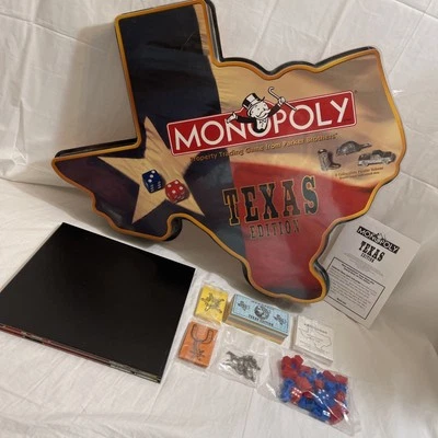 Monopoly TEXAS STATE SHAPED Edition 1999 Sealed Pieces Unused - Image 1 of 4