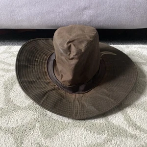 Barbour | D597 Bushman Fedora Feathered Waxed Hat | Herren XL | Made In England - Bild 1 von 12