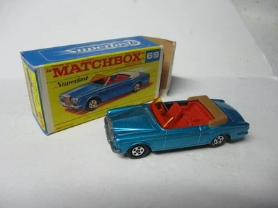 Matchbox Lesney Superfast SF69 Rolls Royce Cupé - AZUL con base NEGRA, en caja Foto 1 de 2
