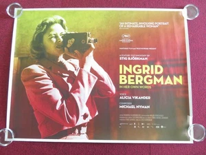 INGRID BERGMAN: IN HER OWN WORDS UK QUAD ROLLED POSTER PIA LINDSTROM 2015 - Picture 1 of 8