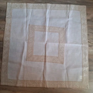 Vntg. Greek Key Pattern Table Square, Grecian Style,Vintage Linens, Table... - Picture 1 of 8