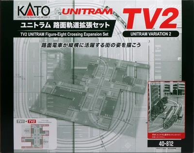 KATO TV2 Unitram Figure-Eight Crossing Expansion Set 40-812 Model Train Rail - Image 1 of 2