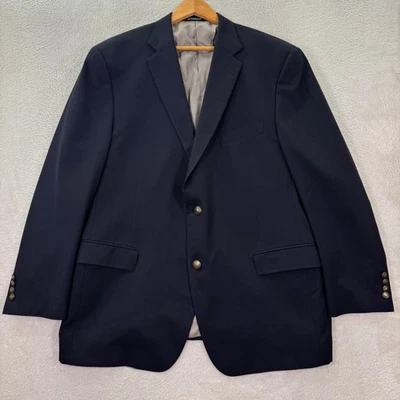 Chaqueta Blazer Hart Schaffner Marx Azul Marino Mezcla Lana Para Hombre 48R Pecho Único Foto 1 de 4