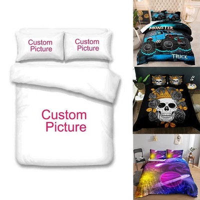 Juego de funda nórdica con patrón favorito personalizado doble queen king juego de cama funda de edredón Foto 1 de 3