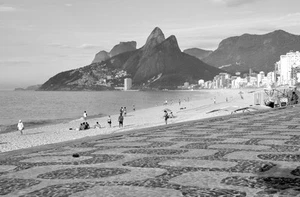 RIO DE JANEIRO BRAZIL PICTURE IPANEMA BEACH SIDEWALK 8x10 PHOTO  - Picture 1 of 1