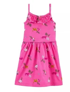 NUEVO CON ETIQUETAS 12 carters guepardo leopardo selva verano pascua vestido de sol safari cumpleaños - Imagen 1 de 6