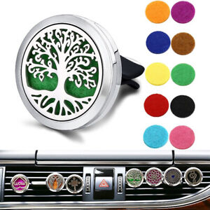 Stainless Steel Car Aromatherapy Essential Oil Diffuser Vent Clip Air Freshener