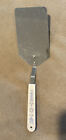 Vintage Ace USA Stainless Steel Spatula Turner Flipper 11” * White + Blue Handle