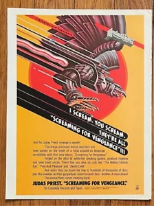 Judas Priest - Screaming For Vengeance RARE vintage magazine ad '82 - Picture 1 of 1