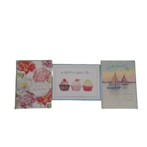 Konvolut Set 3 verschiedene Happy Birthday Karten mit entsprechenden Umschlägen NEU - Bild 1 von 11