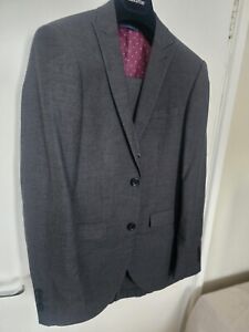 Next Men's 3 piece Suit slim fit 34r jacket 28r trousers