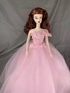 Vestido de fiesta rosa con cuentas para muñeca Barbie piedra de seda amapola Parker juguetes de integridad FR2 - Imagen 1 de 16