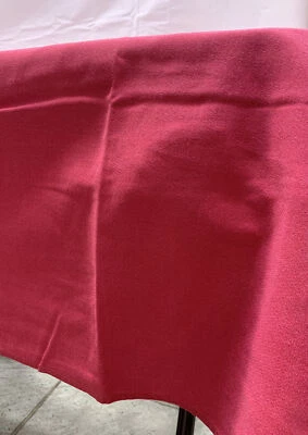 Soft Red Tablecloth for Round Banquet Tables Size 66” x 66” - Image 1 of 3