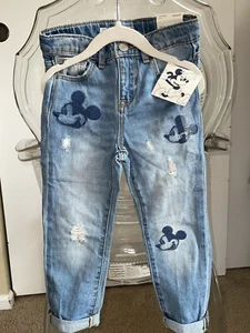 Disney Gap Mickey Mouse Denim Jean Pants Kids 5T - Picture 1 of 4