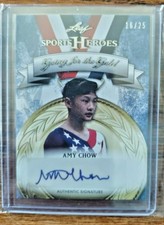 2013 Leaf Sports Heroes Going for the Gold Silver Amy Chow 16/25 #GG-AC1 Auto