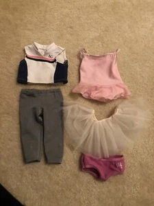 American Girl Doll Ballet Leotard Tutu & Athletic Spandex Pants and Top - Picture 1 of 4