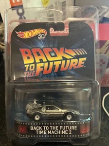Hot Wheels Premium Back To The Future Time Machine 2 Delorean 50th Anniversary - Picture 1 of 4