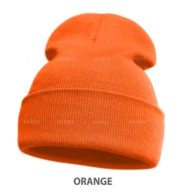 Beanie Hat Cap Plain Knit Skull Cuffed Winter Warm Slouchy Men Women Classic CF - Image 1 of 4