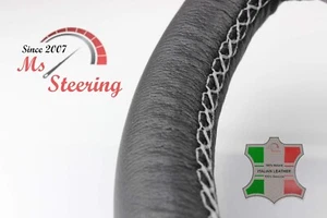 FUR ACURA TL 95-01 SCHWARZE LEDER-LENKRAD ABDECKUNG HELLGRAU STICH - Picture 1 of 5
