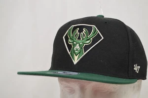 NEW 47’ Brand NBA Basketball 75th Milwaukee Bucks Captain Snapback Hat NWT OSF - Picture 1 of 9