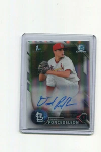 2016 Bowman Chrome Refractor Autographs Daniel Poncedeleon 1st Bowman Auto /499 - Picture 1 of 1