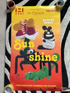 Limited Hand Signed Damien Hirst Poster Claridges Sunshine Pipe Cleaners Rare - Picture 1 of 14