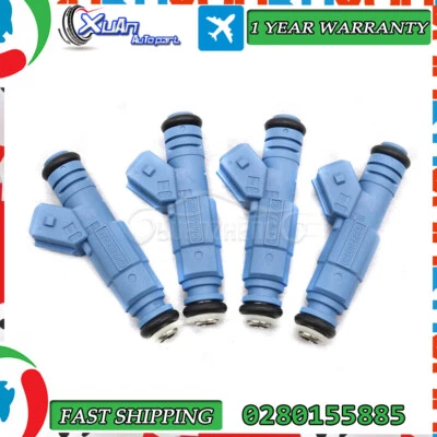 0280155885 4x Inyectores de combustible 4 orificios para BMW 325i 2,5 L l6 1987-1993 Gen III Foto 1 de 4