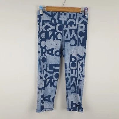 Adidas Capri Leggings Women's Small Grey Blue Stretch Gym Fitness Yoga Climalite - Image 1 of 4