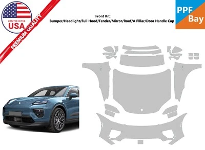 Для Porsche Macan Electric 4/4S 2024-2025 передняя защитная пленка для краски PreCut PPF - Изображение 1 из 4