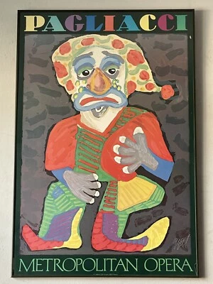 KAREL APPEL VINTAGE MODERNO EXPOSIÇÃO LITOGRAFIA PÔSTER ÓPERA METROPOLITANA ANTIGA - Imagem 1 de 4